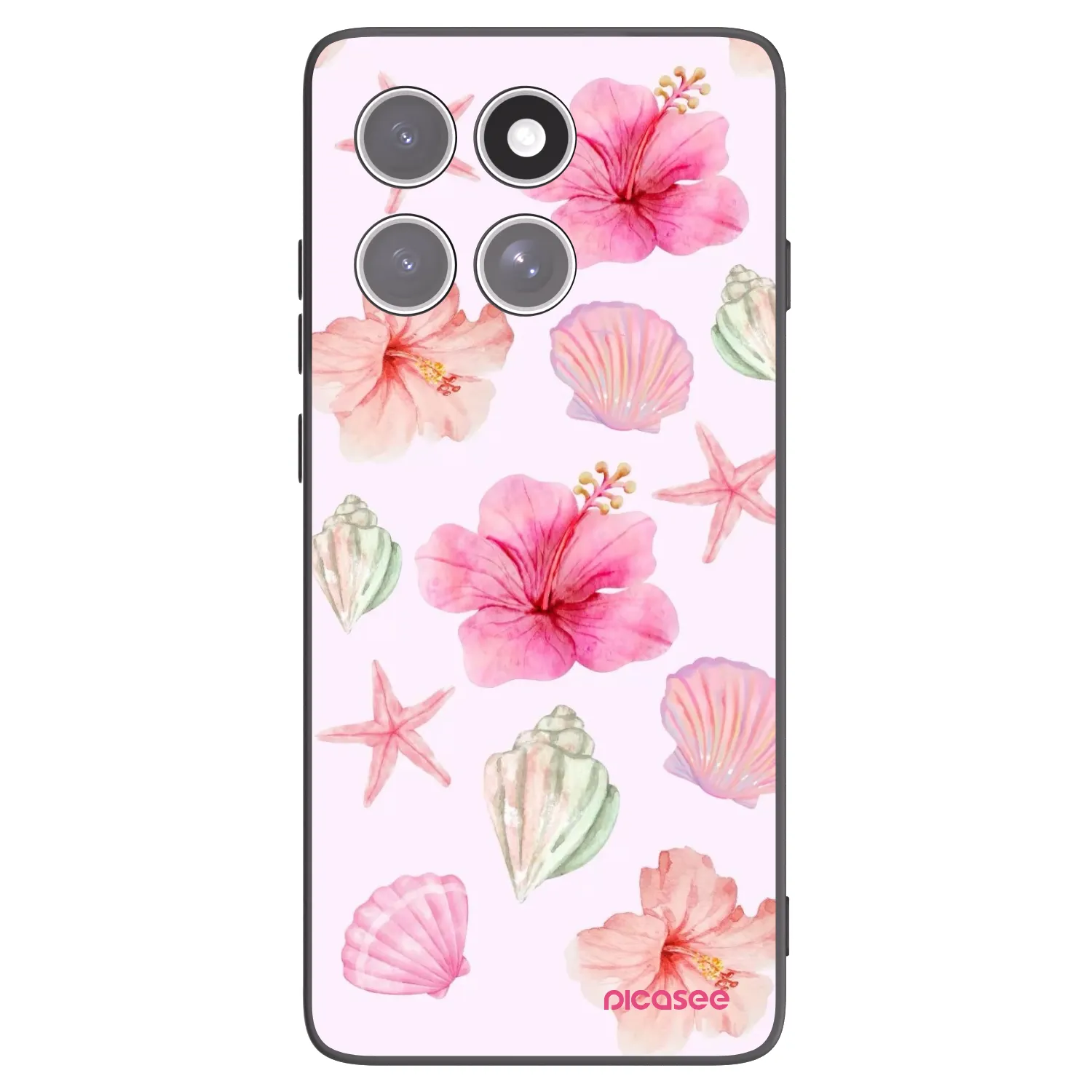 Picasee silikonowe czarne etui na Motorola Edge 60 Fusion - Blush Lagoon