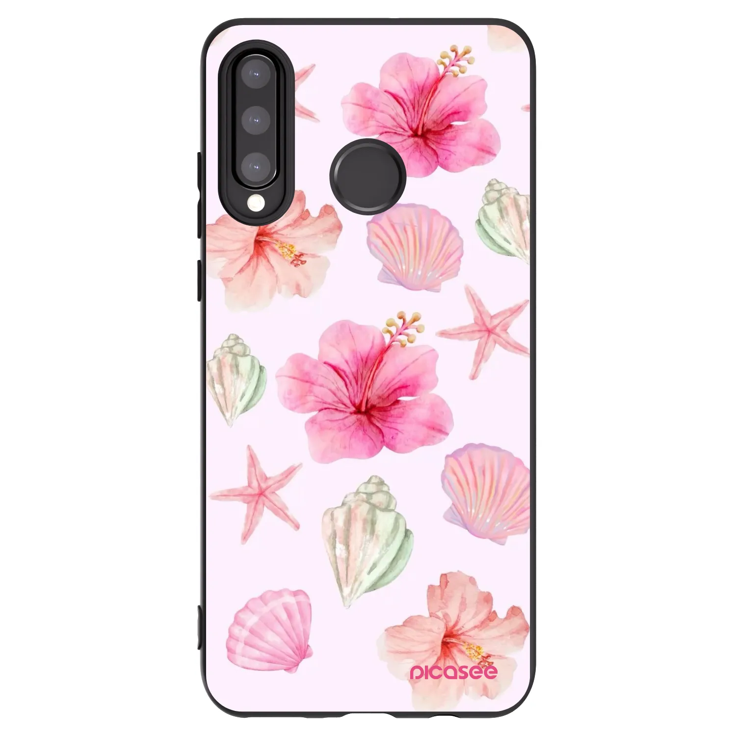 Picasee silikonowe czarne etui na Huawei P30 Lite - Blush Lagoon
