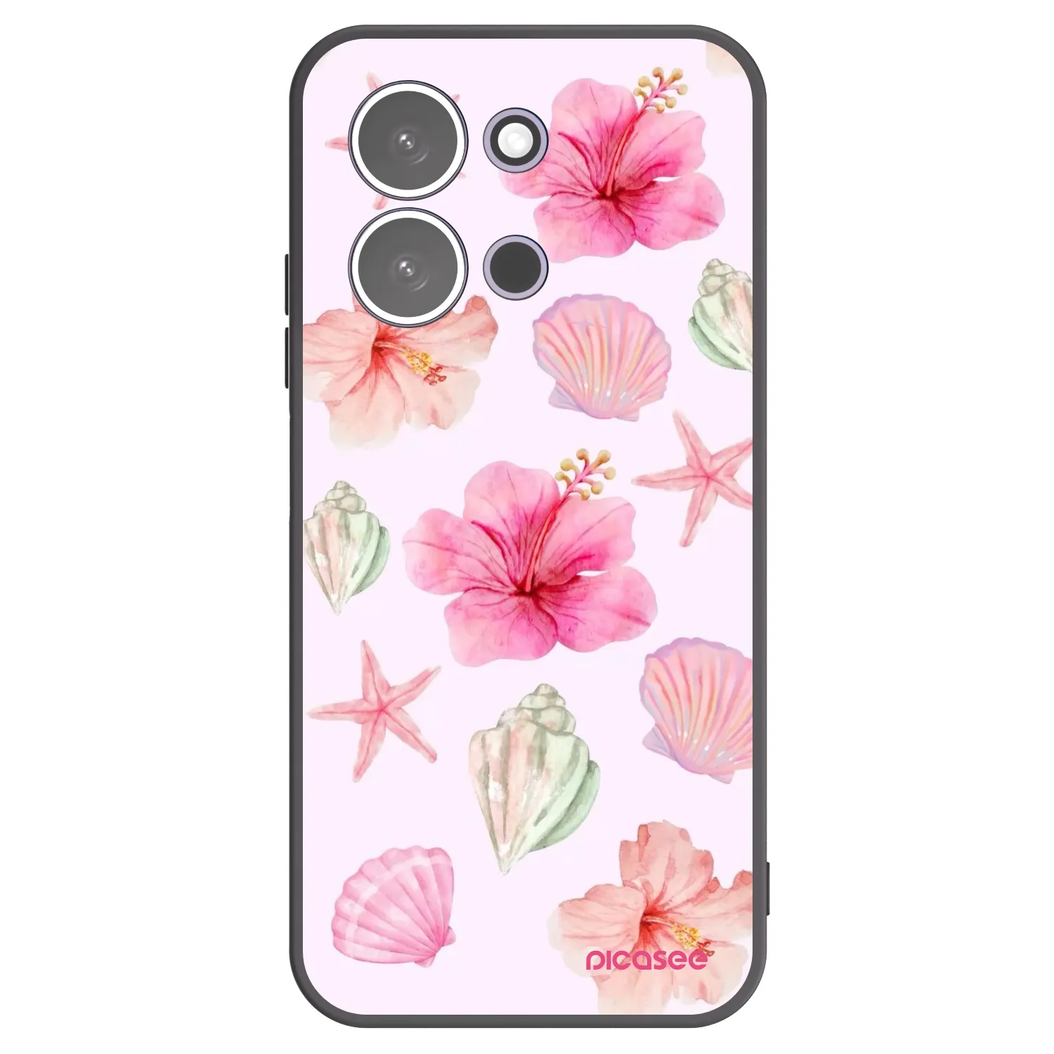 Picasee silikonowe czarne etui na Xiaomi Redmi 15C 5G - Blush Lagoon