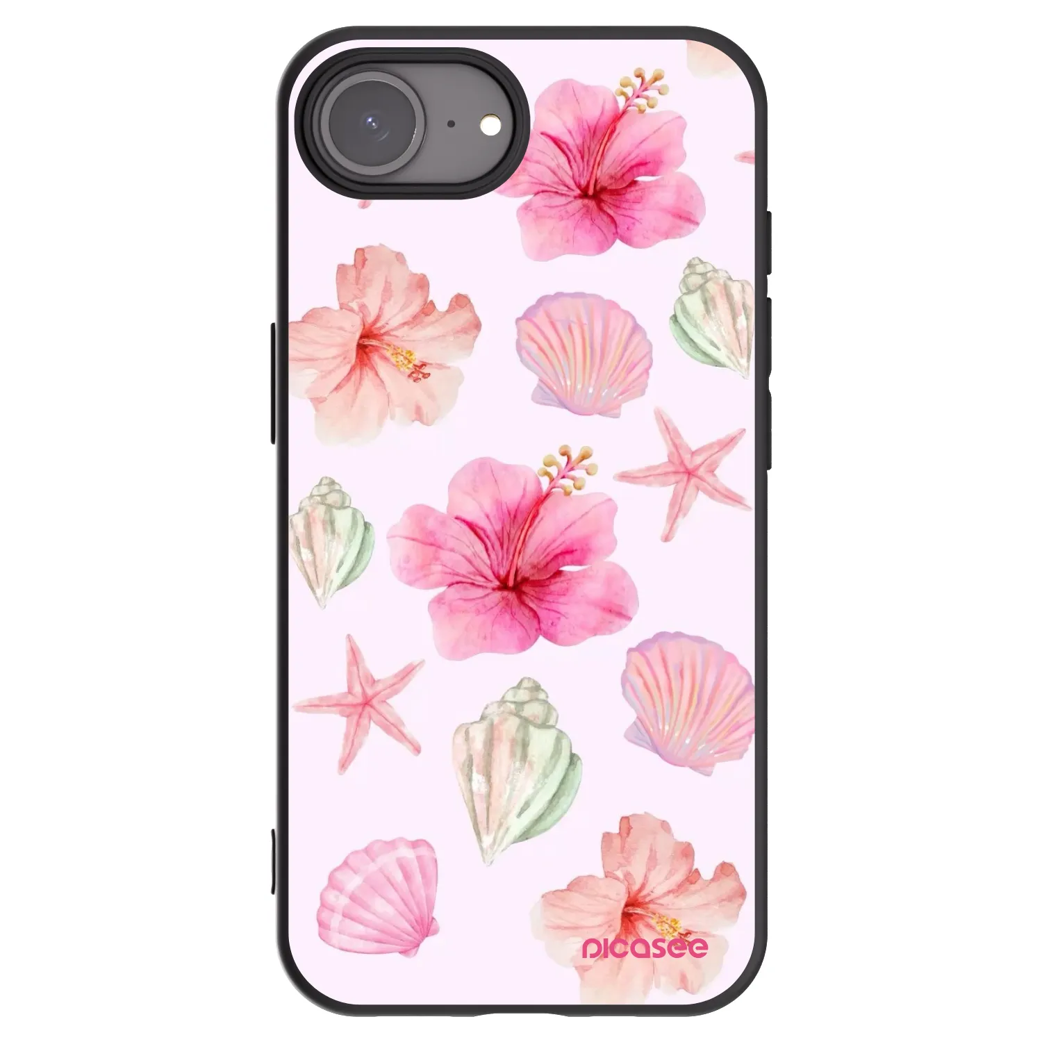 Picasee silikonowe czarne etui na Apple iPhone 17e - Blush Lagoon