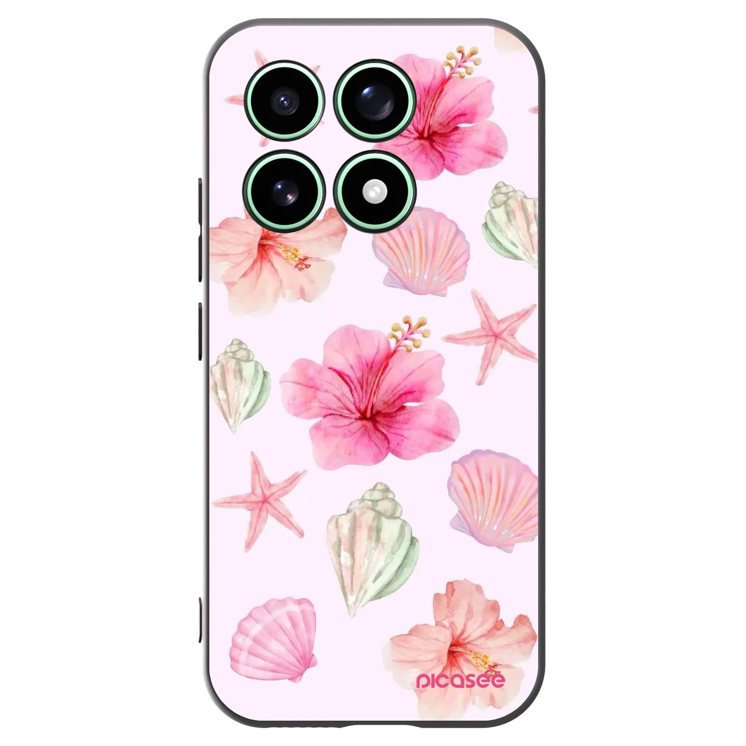 Picasee silikonowe czarne etui na Xiaomi 17 - Blush Lagoon
