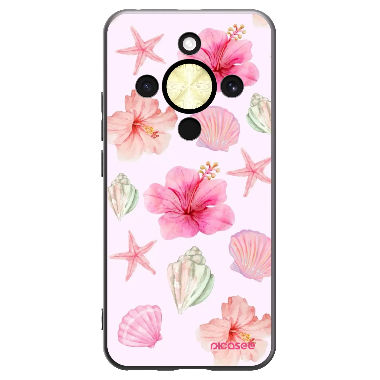 Picasee silikonowe czarne etui na Honor Magic8 Lite 5G - Blush Lagoon