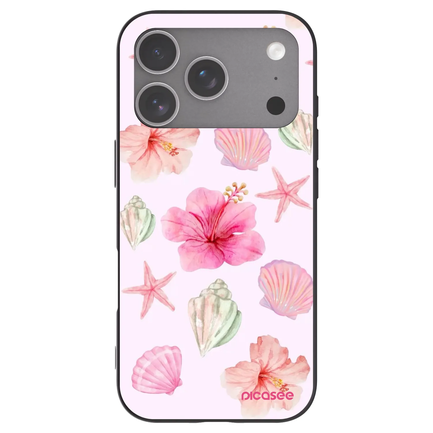 Picasee silikonowe czarne etui na Apple iPhone 18 Pro - Blush Lagoon