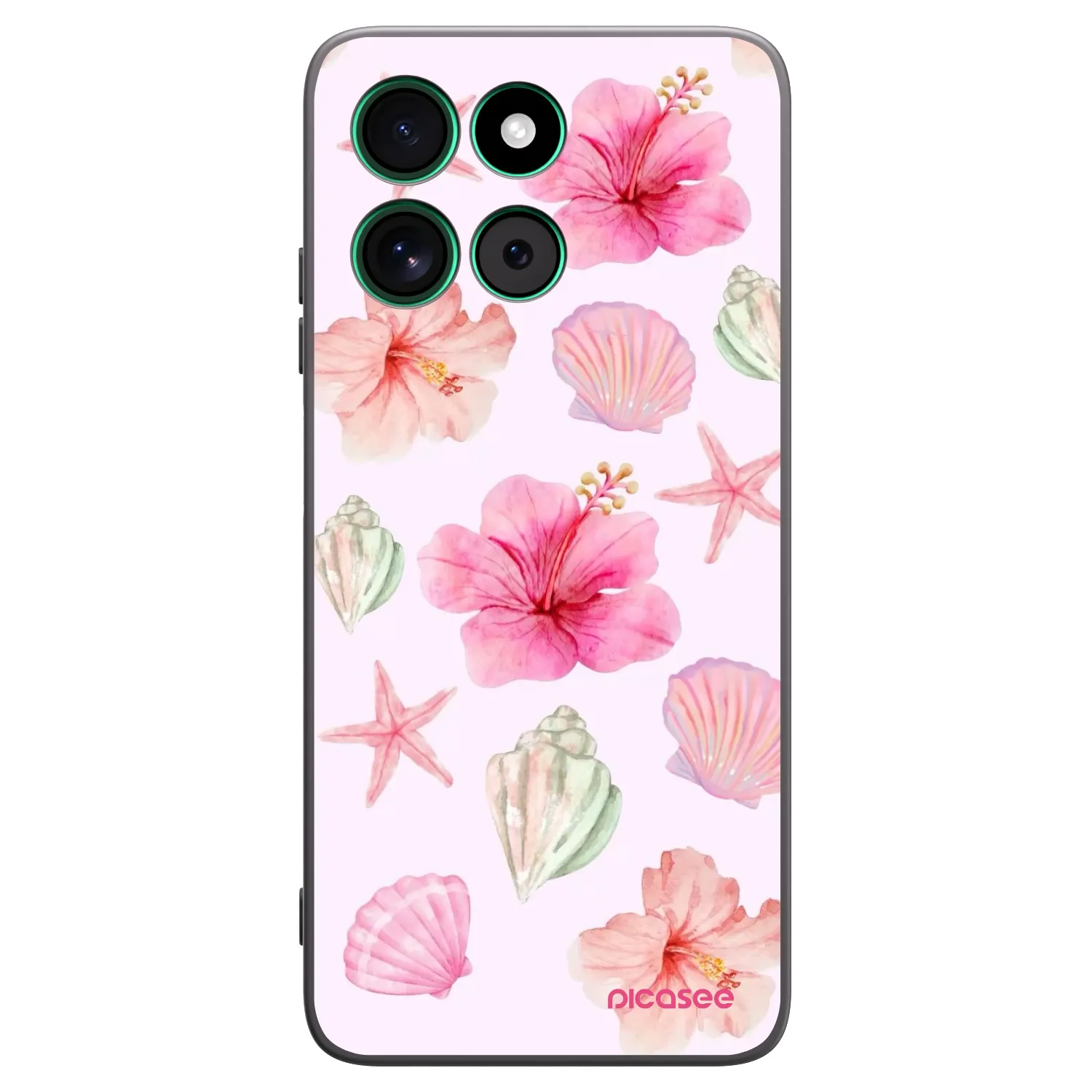 Picasee silikonowe czarne etui na Motorola Moto G57 Power - Blush Lagoon