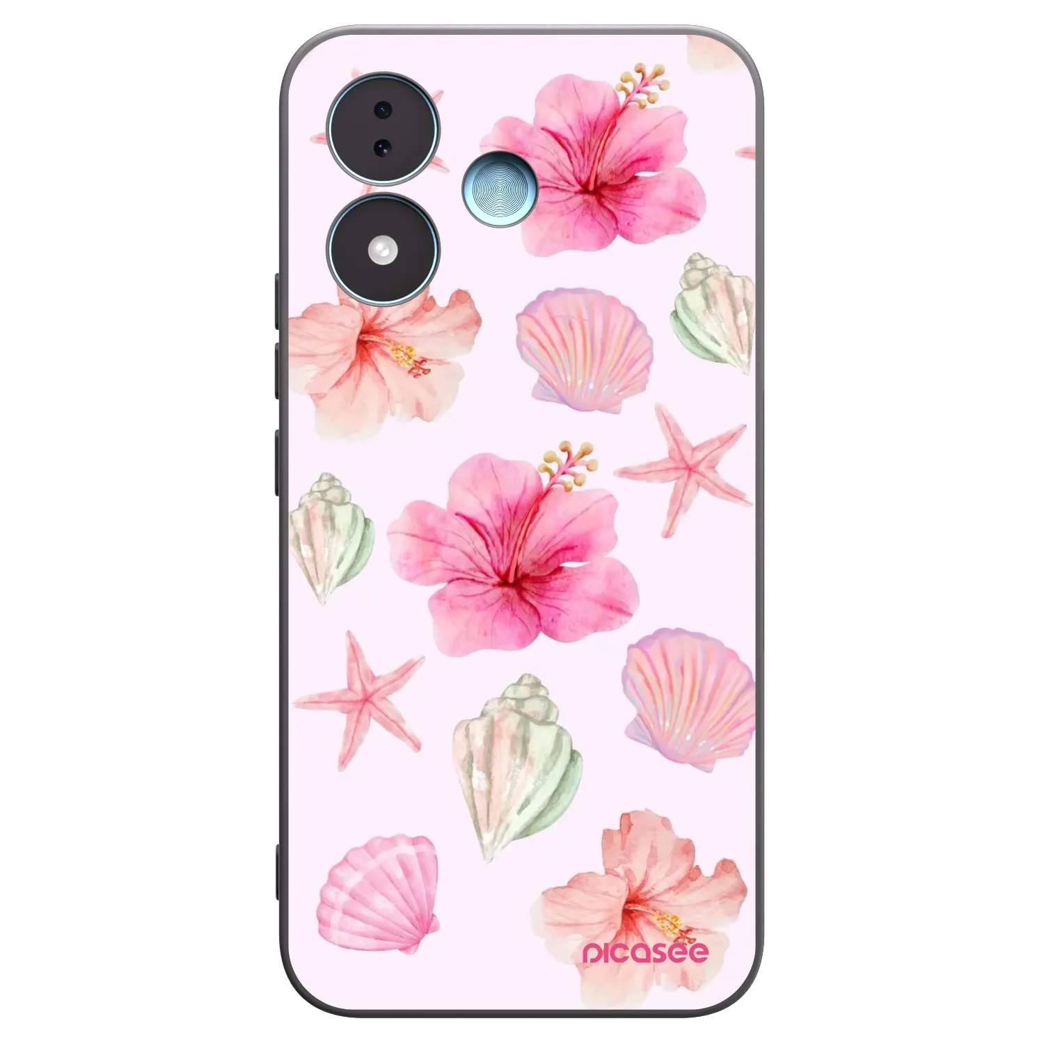 Picasee silikonowe czarne etui na Xiaomi Redmi Note 17 5G - Blush Lagoon
