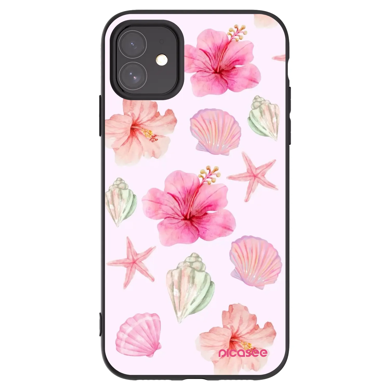 Picasee silikonowe czarne etui na Apple iPhone 11 - Blush Lagoon