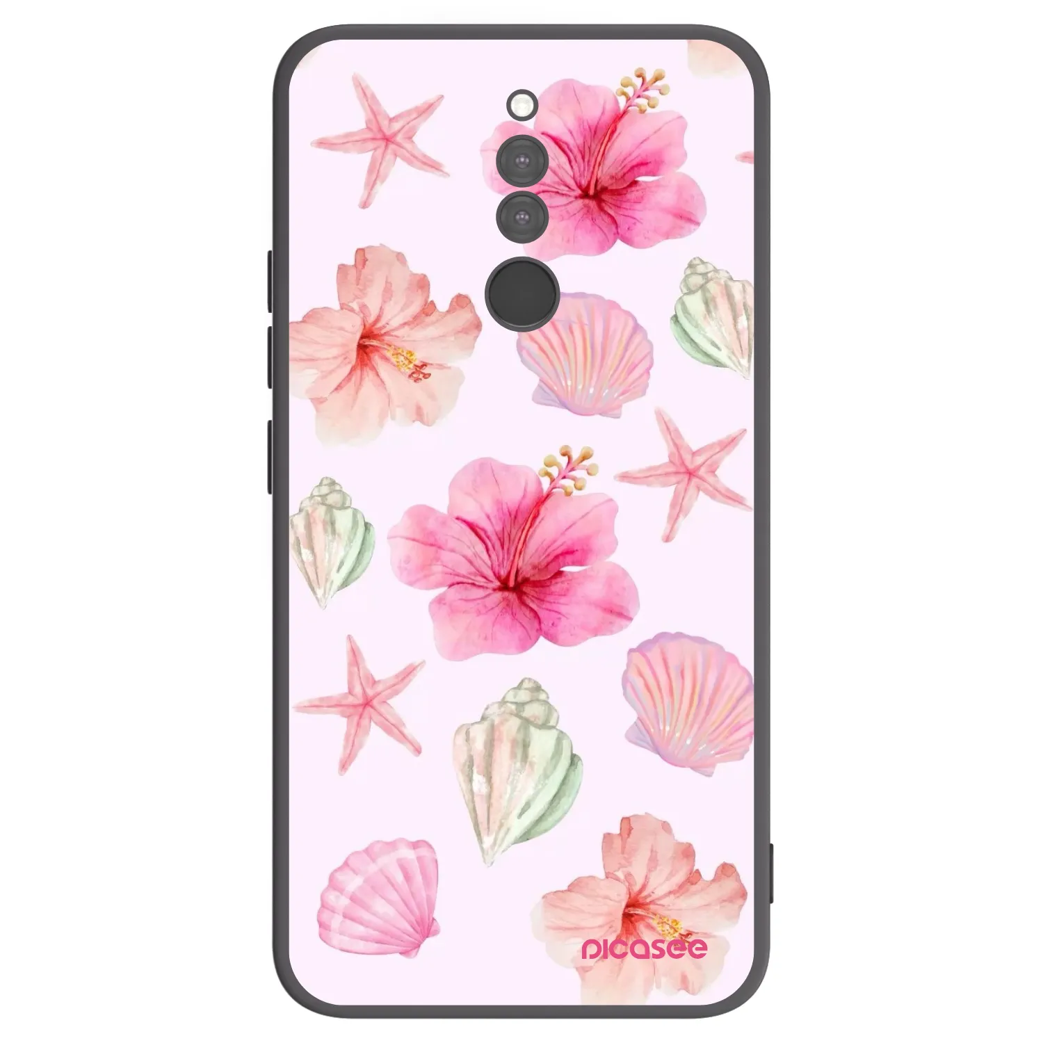 Picasee silikonowe czarne etui na Xiaomi Redmi 8 - Blush Lagoon