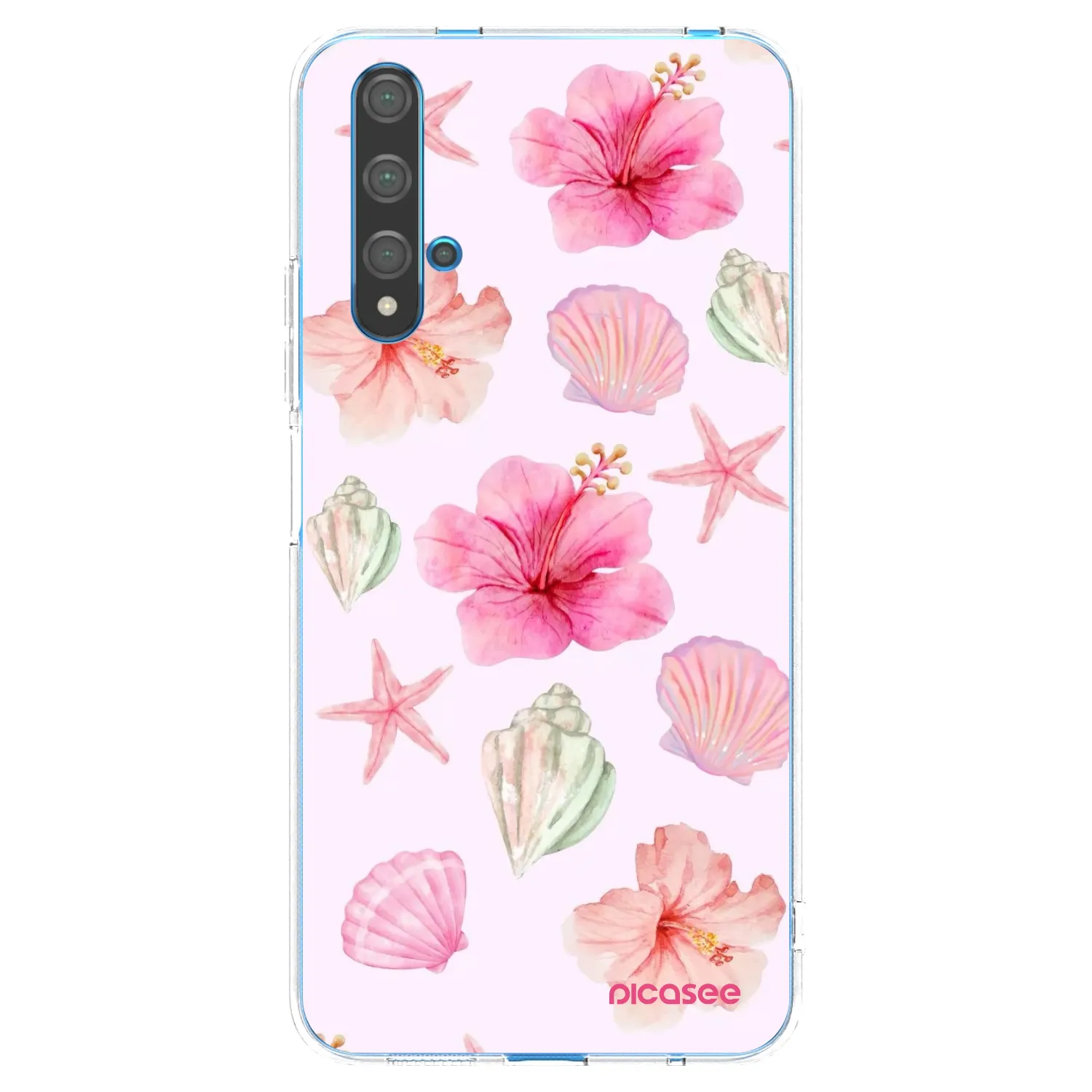 Picasee silikonowe przeźroczyste etui na Huawei Nova 5T - Blush Lagoon