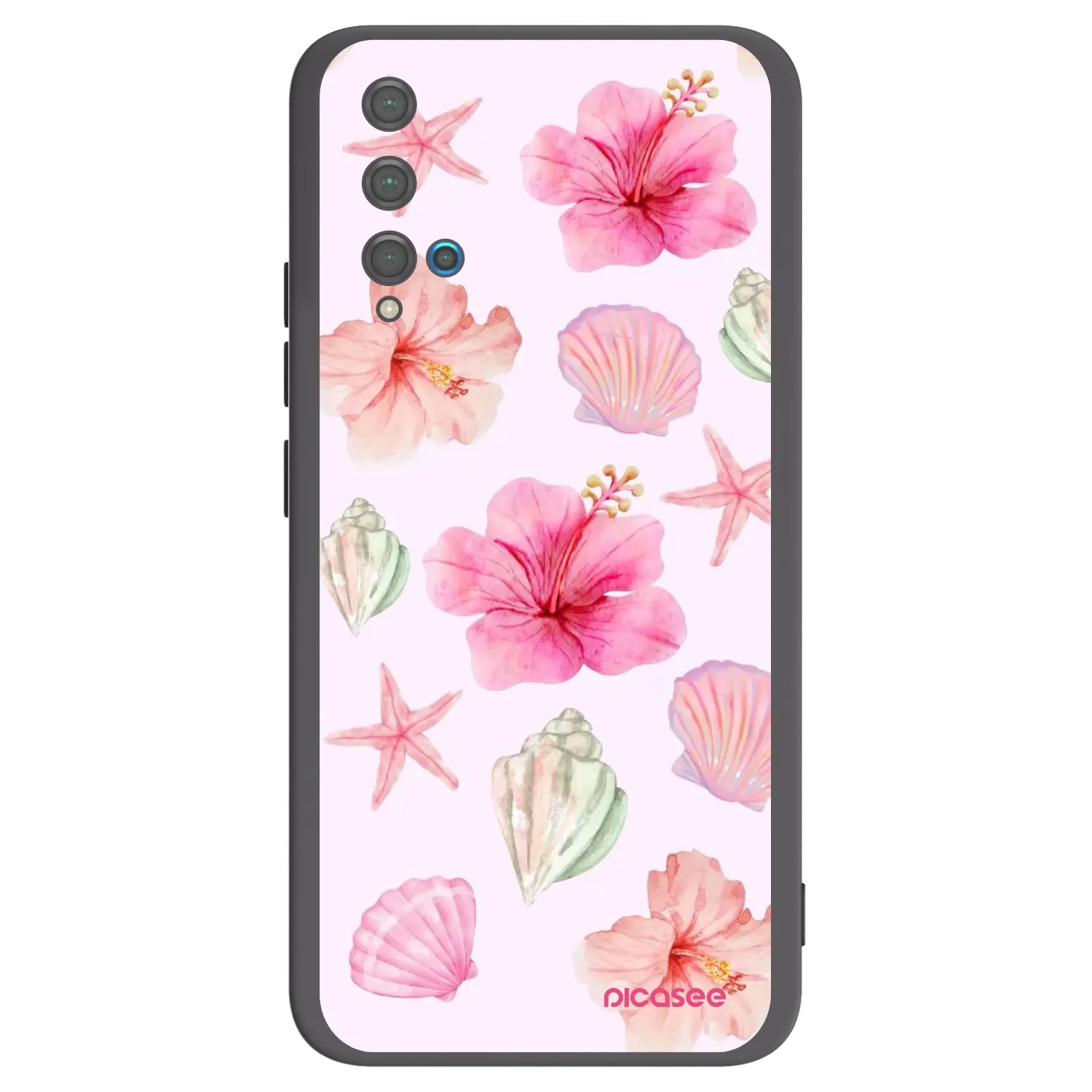 Picasee silikonowe czarne etui na Huawei Nova 5T - Blush Lagoon