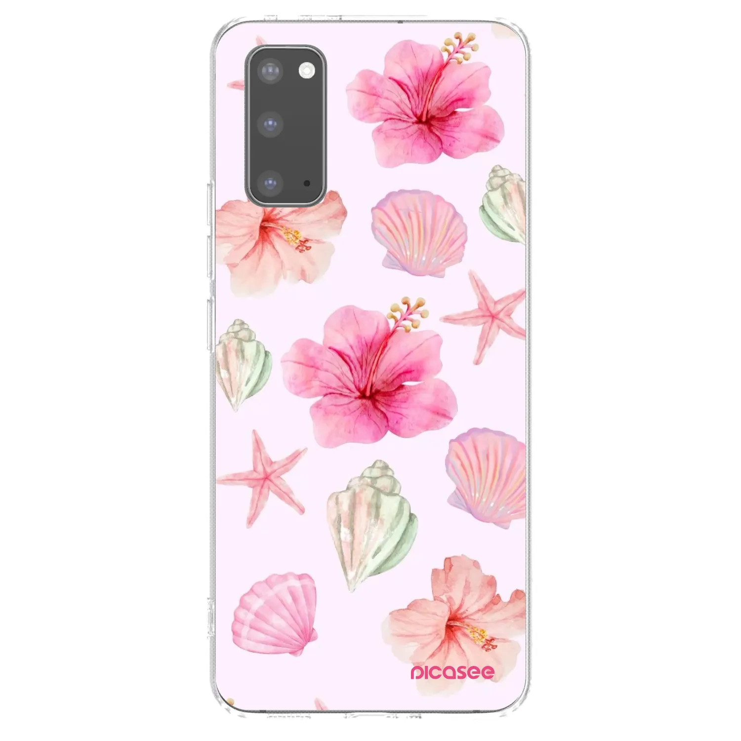 Picasee silikonowe przeźroczyste etui na Samsung Galaxy S20 G980F - Blush Lagoon