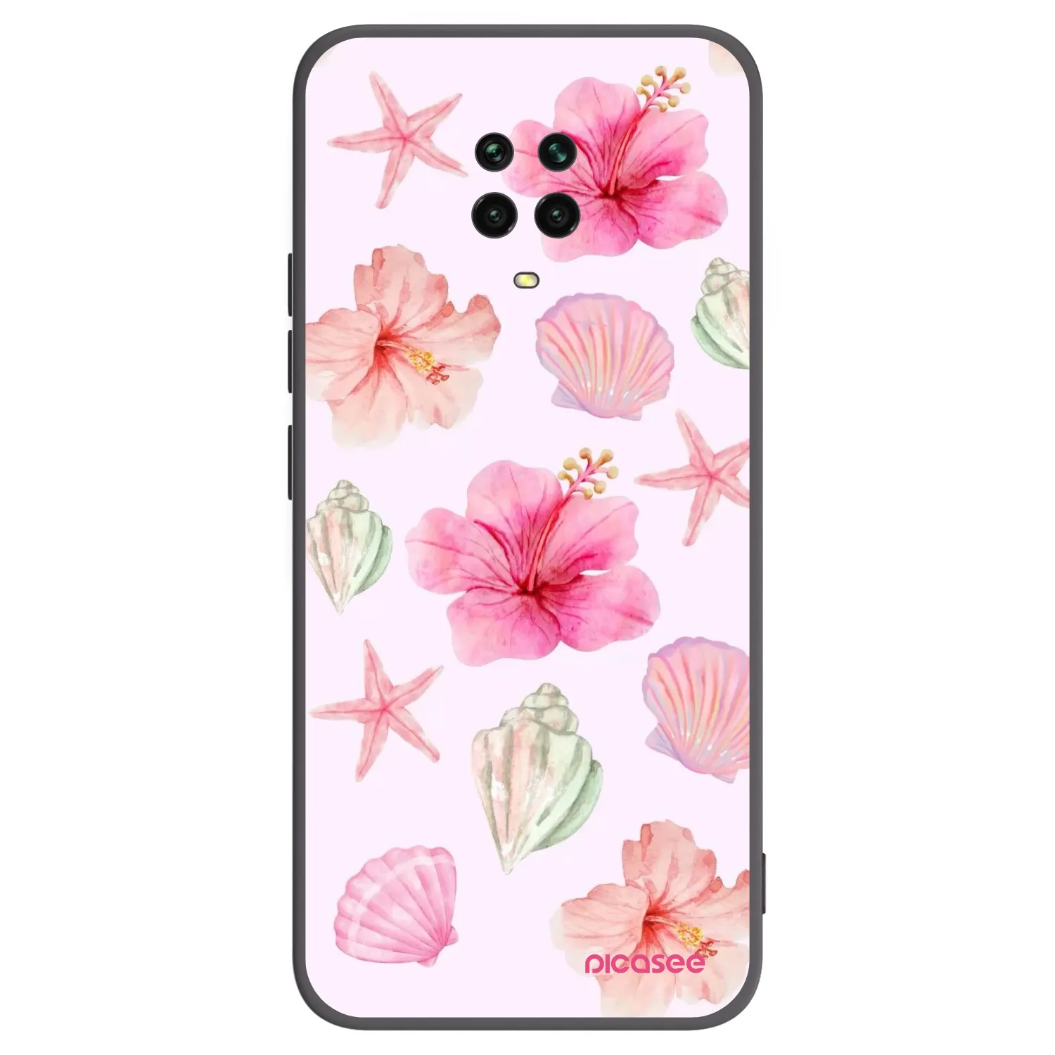 Picasee silikonowe czarne etui na Xiaomi Redmi Note 9 Pro - Blush Lagoon