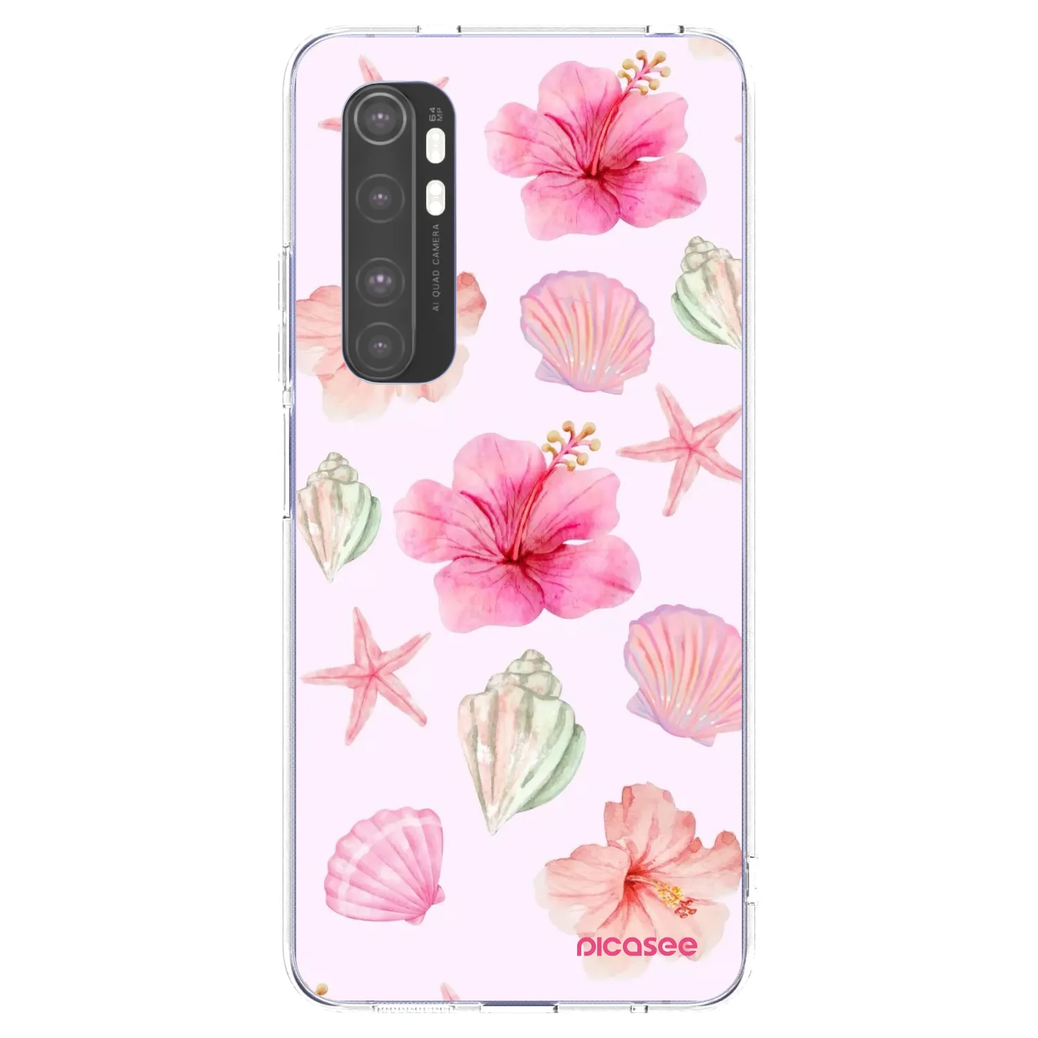 Picasee silikonowe przeźroczyste etui na Xiaomi Mi Note 10 Lite - Blush Lagoon