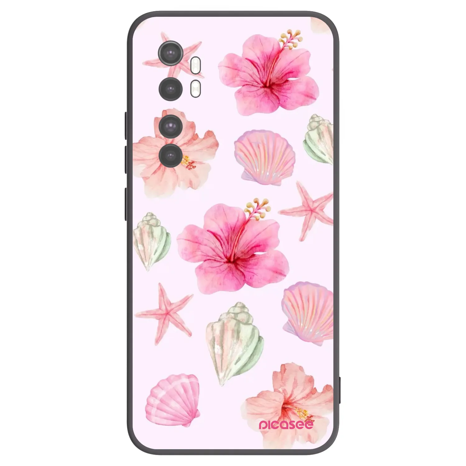 Picasee silikonowe czarne etui na Xiaomi Mi Note 10 Lite - Blush Lagoon