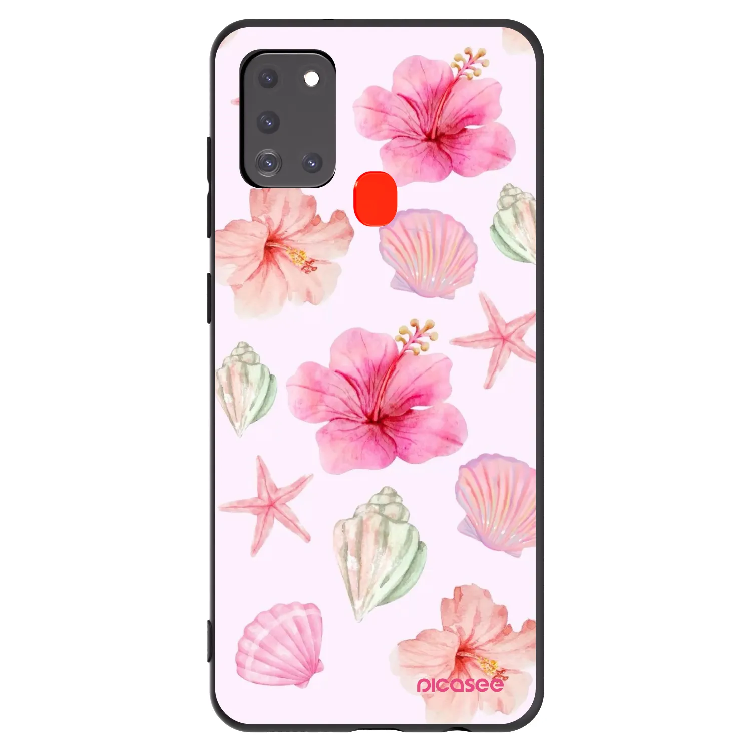 Picasee silikonowe czarne etui na Samsung Galaxy A21s - Blush Lagoon
