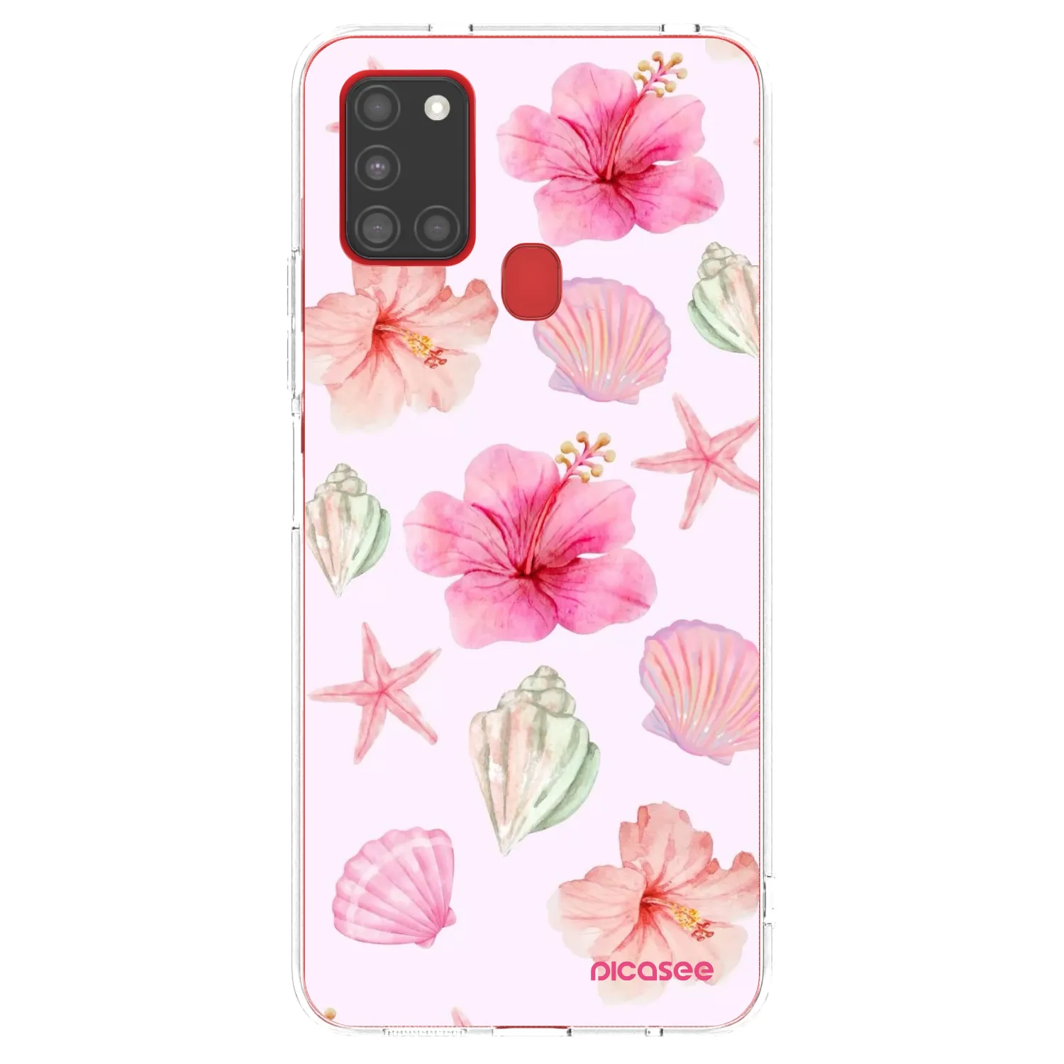 Picasee silikonowe przeźroczyste etui na Samsung Galaxy A21s - Blush Lagoon