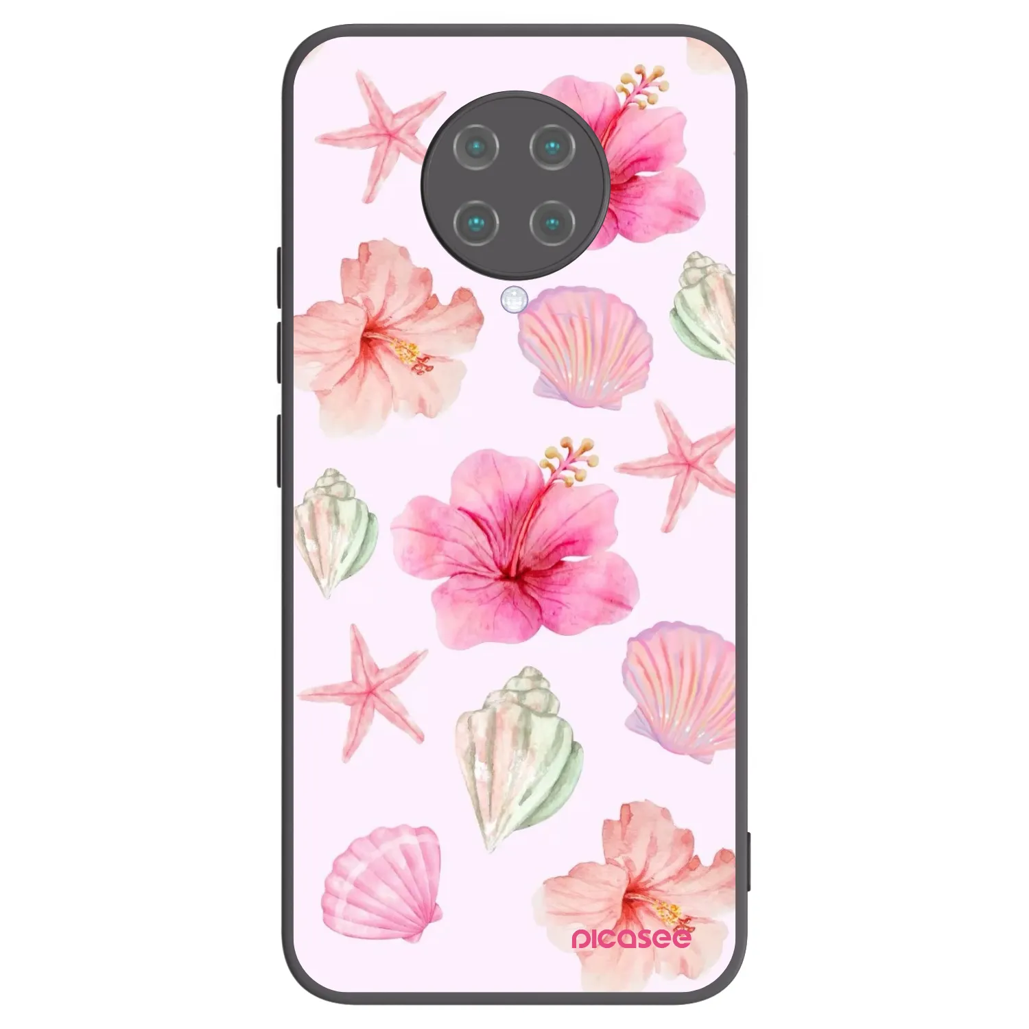 Picasee silikonowe czarne etui na Xiaomi Poco F2 Pro - Blush Lagoon