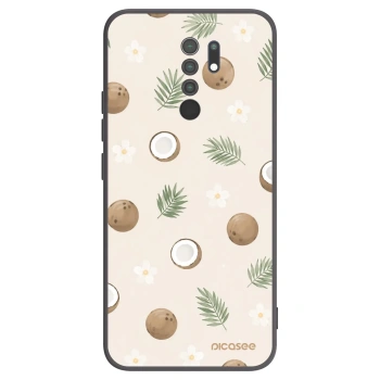 Picasee silikonowe czarne etui na Xiaomi Redmi 9 - Coconut Breeze