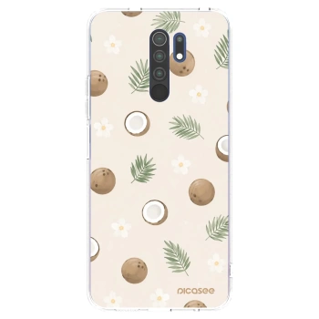 Picasee silikonowe przeźroczyste etui na Xiaomi Redmi 9 - Coconut Breeze