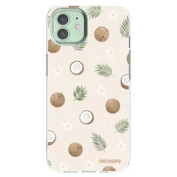 Picasee silikonowe przeźroczyste etui na Apple iPhone 12 - Coconut Breeze