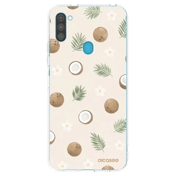 Picasee silikonowe przeźroczyste etui na Samsung Galaxy M11 - Coconut Breeze