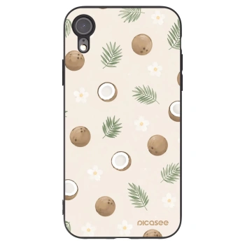Picasee silikonowe czarne etui na Apple iPhone XR - Coconut Breeze