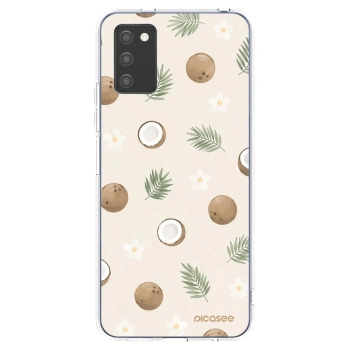 Picasee silikonowe przeźroczyste etui na Samsung Galaxy A02s A025G - Coconut Breeze