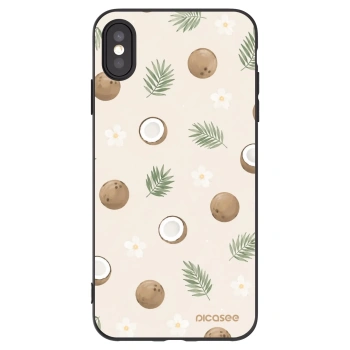 Picasee silikonowe czarne etui na Apple iPhone XS Max - Coconut Breeze