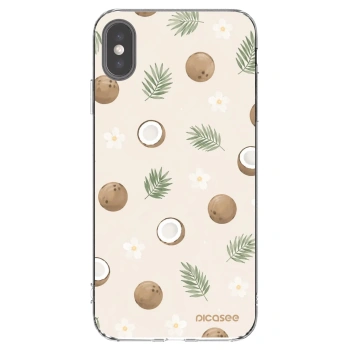 Picasee silikonowe przeźroczyste etui na Apple iPhone XS Max - Coconut Breeze