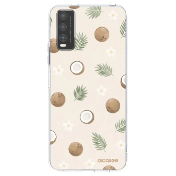 Picasee silikonowe przeźroczyste etui na Vivo Y20s - Coconut Breeze