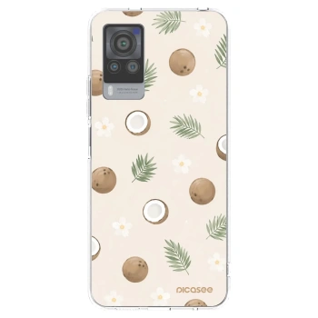 Picasee silikonowe przeźroczyste etui na Vivo X60 Pro 5G - Coconut Breeze