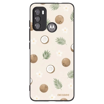 Picasee silikonowe czarne etui na Motorola Moto G60 - Coconut Breeze