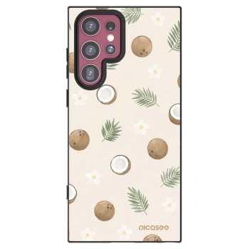 Picasee silikonowe czarne etui na Samsung Galaxy S22 Ultra 5G - Coconut Breeze