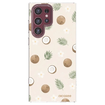 Picasee silikonowe przeźroczyste etui na Samsung Galaxy S22 Ultra 5G - Coconut Breeze