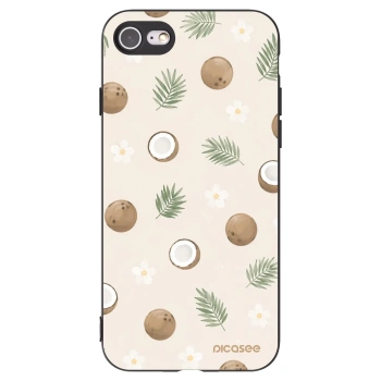 Picasee silikonowe czarne etui na Apple iPhone SE 2022 - Coconut Breeze