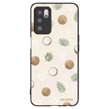 Picasee silikonowe czarne etui na OPPO A16s - Coconut Breeze