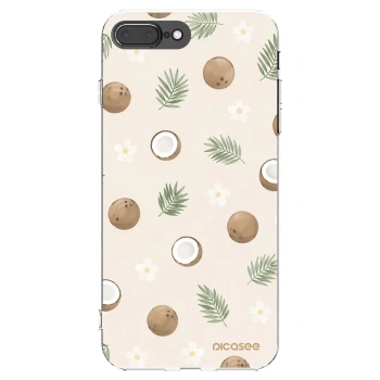 Picasee silikonowe przeźroczyste etui na Apple iPhone 8 Plus - Coconut Breeze