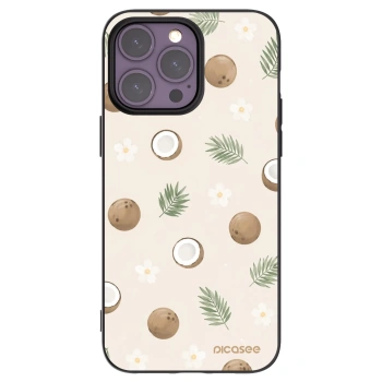 Picasee silikonowe czarne etui na Apple iPhone 14 Pro Max - Coconut Breeze