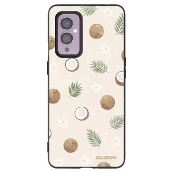 Picasee silikonowe czarne etui na OnePlus 9 - Coconut Breeze