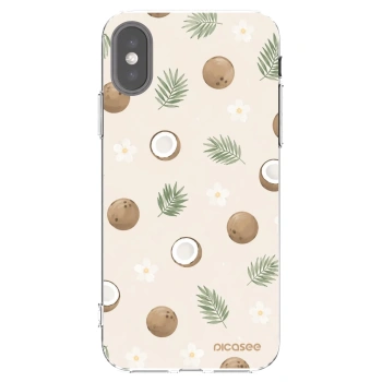 Picasee silikonowe przeźroczyste etui na Apple iPhone X/XS - Coconut Breeze