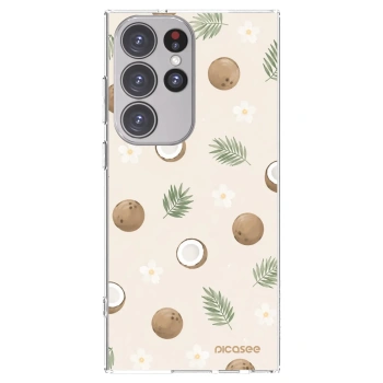 Picasee silikonowe przeźroczyste etui na Samsung Galaxy S23 Ultra 5G - Coconut Breeze