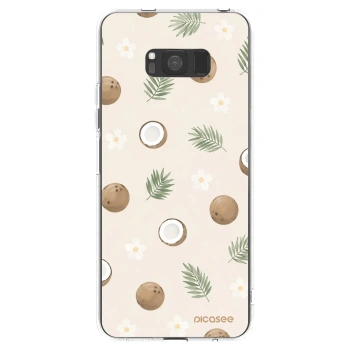 Picasee silikonowe przeźroczyste etui na Samsung Galaxy S8 G950F - Coconut Breeze
