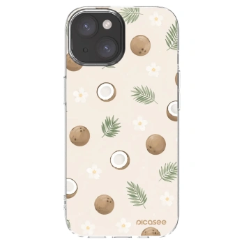 Picasee silikonowe przeźroczyste etui na Apple iPhone 15 - Coconut Breeze