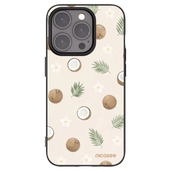 Picasee silikonowe czarne etui na Apple iPhone 15 Pro - Coconut Breeze
