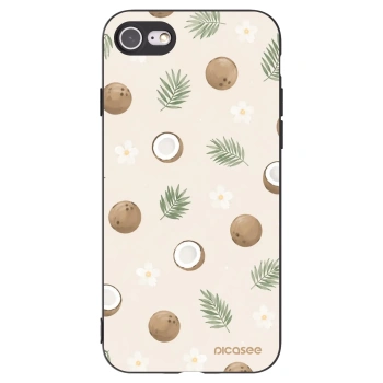 Picasee silikonowe czarne etui na Apple iPhone 7 - Coconut Breeze