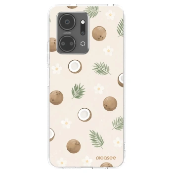 Picasee silikonowe przeźroczyste etui na Honor X7a - Coconut Breeze