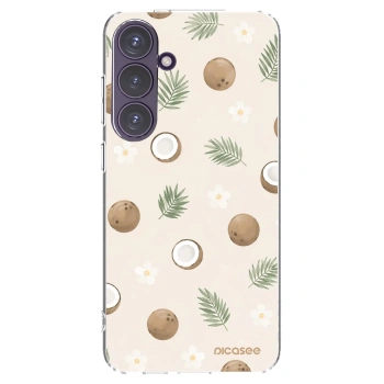 Picasee silikonowe przeźroczyste etui na Samsung Galaxy S24+ S926B 5G - Coconut Breeze