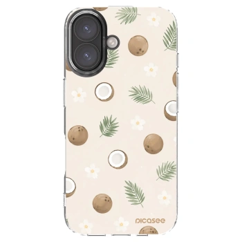 Picasee silikonowe przeźroczyste etui na Apple iPhone 16 - Coconut Breeze