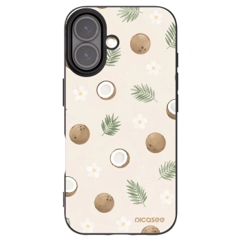 Picasee silikonowe czarne etui na Apple iPhone 16 - Coconut Breeze