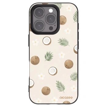 Picasee silikonowe czarne etui na Apple iPhone 16 Pro - Coconut Breeze