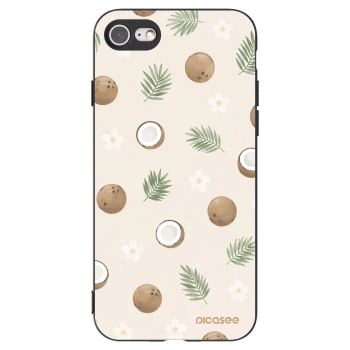 Picasee silikonowe czarne etui na Apple iPhone 8 - Coconut Breeze